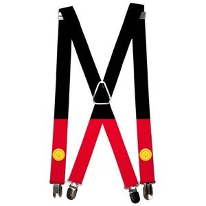 Buckle down Mickey classic Disney suspenders red and yellow buttons disneybound